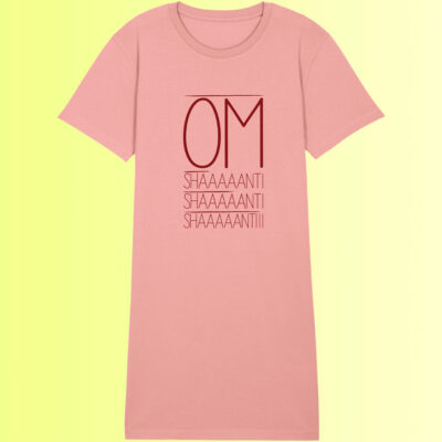 yoga shirtkleid für damen in nachhaltiger qualität rosa